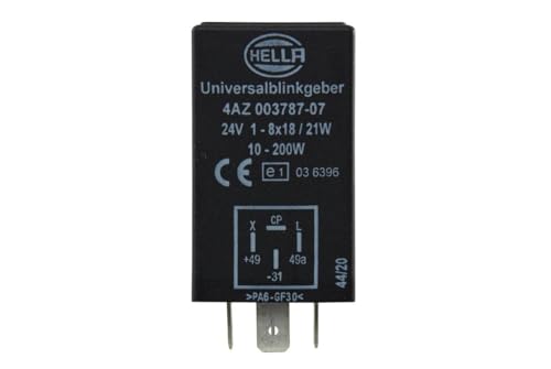 HELLA 4AZ 003 787-071 Blinkgeber - 24V - 4-polig - Anbau - elektronisch - mit Halter