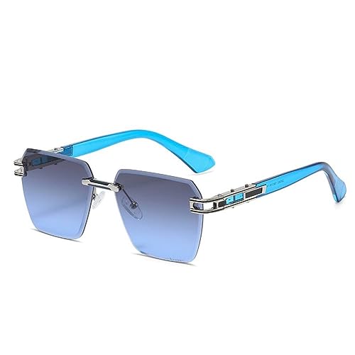 Lunettes de soleil carrées MUTYNE sans cadre en métal pour femmes et hommes