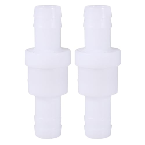 Eujgoov 2 Pcs Inline Check Valve, One Way Non Return Plastic Valve with Control for Water Petrol Oil Fuel Pump Air Hose 12mm