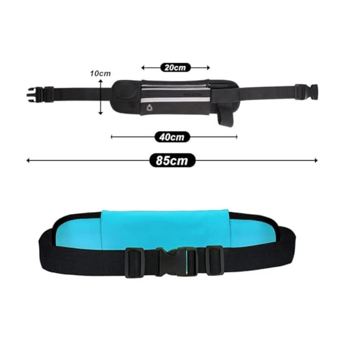 Image of Running Belt with Water Bottle Pocket, Waist Bag with Adjustable Straps for Men and Women, Fits 6.5 inches Smartphones, Running Hiking Climbing Waist Pack