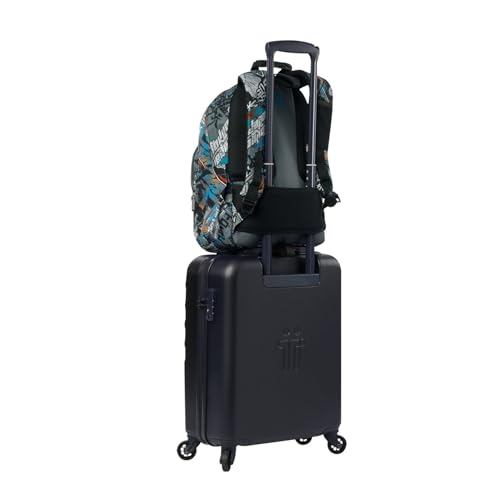 Mochila escolar TOTTO Acuareles de 20L con bolsillo para PC de 14 pulgadas y estampado Okubo 6
