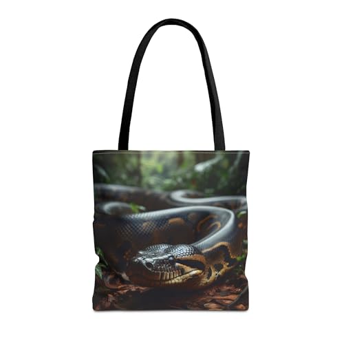 Premium Anaconda Tote Bag with Reinforced Stitching - Slithering Jungle Design for Adults