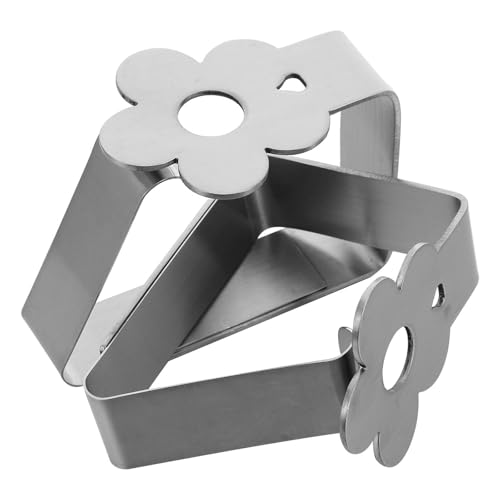 POPETPOP 2pièces Pinces pour Nappe Acier Inoxydable Clips Ajustables Antidérapants Fixation Élastique Résistante Vent pour Table de Fête Intérieure et Extérieure
