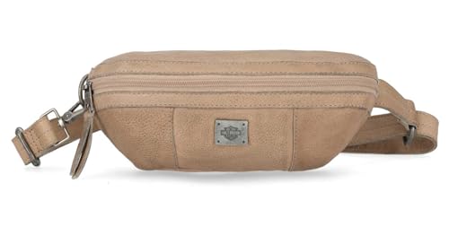 Harley-Davidson Women's Washed Genuine Leather Hip Bag w/Adjustable Strap, Tan