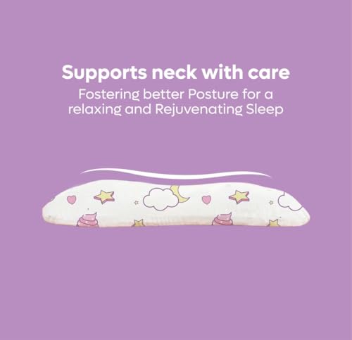 Image of Premium Memory Foam Baby & Toddler Pillow | Head,Neck & Back Support Cushion | Washable Removable Cover | Ideal for Sleeping,Reading & Resting | Age 2to9 Year | 20.5x11.5x2.5in - Unicorn Print