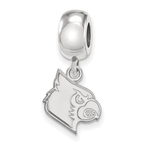 LogoArt Sterling Silver University of Louisville Small Dangle Bead Charm