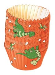 Vasos de papel para hornear Kaiser Patisserie con divertidos diseños de dinosaurios para niños