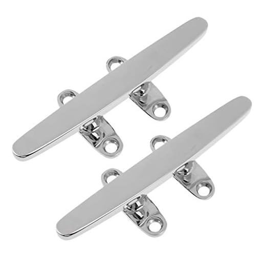 perfk 2 PCS Cleat Acciaio Inossidabile Bitta Gancio Fune Barca Nautica