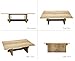 CIMOTA Farmhouse Coffee Table for Living Room, 48 Inch Wood Rectangle Center Table with Geometric Solid Base, Modern Low Cocktail Table, Rustic Natural
