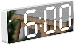Mirror Alarm Clock, Digital Alarm Clock 3" LED Display with Light Sensing Dimming Mode, Snooze, Adjustable Brightness, Bedside Clock for Bedroom Living Room Home Decor