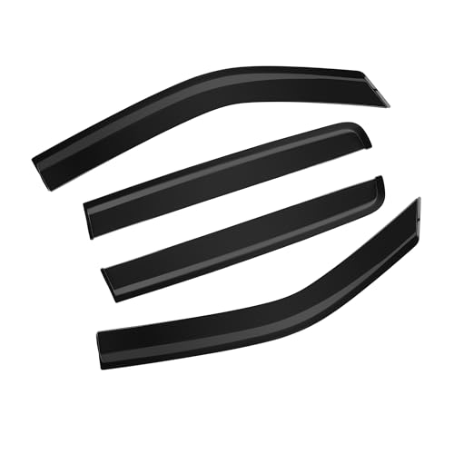 Image of Shatterproof Taped-On Window Deflectors for Nissan Frontier 2022-2025 Crew Cab, Rain Guards, Window Visors for Car, Vent Deflector, 4pcs