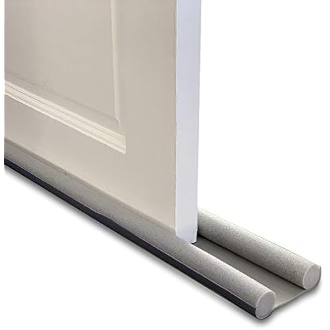 Draft Excluder for Doors 1m Under Door Draught Excluder Cushion Double Seal Noise Reduction Weather Stripping Door Wind Blocker Door Dust Guard Stopper Under Door Seal Strip - Door Sweep Bottom Gap Cover