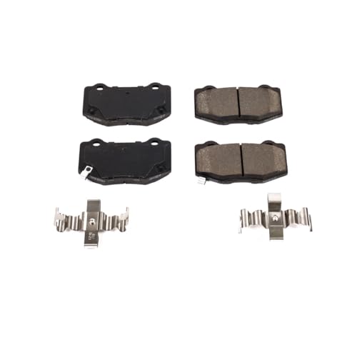 Image of PowerStop Rear Brake Pads for Cadillac ATS 2016-19 |Chevrolet Camaro 2016-20 |Corvette 2014-19 |Ford Mustang 2016-20 - Z17 Ceramic Brake Pads with Installation Hardware, 17-1718