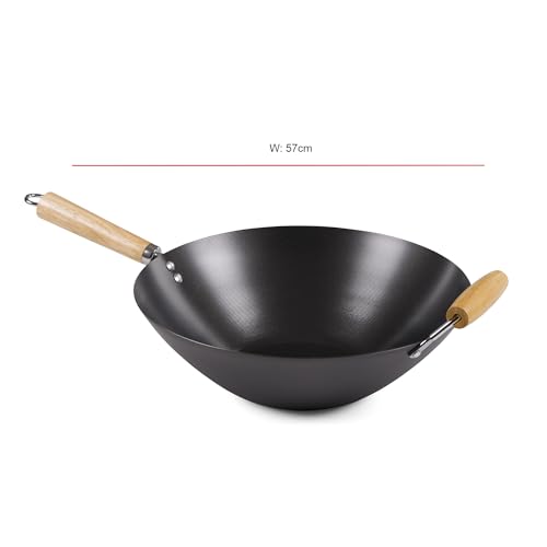 Grillstream Non-Stick Wok, High-Heat Frying, Durable Long Handle, Easy-to-Clean for Precise Stir-Fry Cooking - Image 3