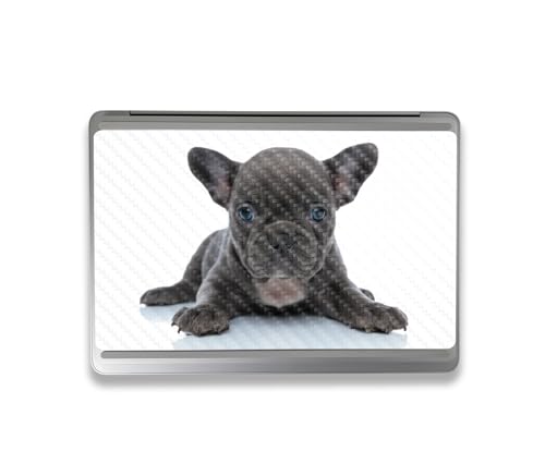 Image of MightySkins Carbon Fiber Skin Compatible with Microsoft Surface Laptop Studio 2 (2023) Full Wrap Kit - French Bulldog | Protective Durable Textured Carbon Fiber Finish | Made in The USA