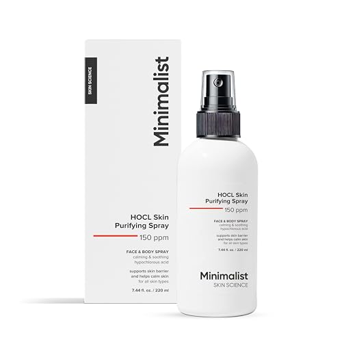 Minimalist Hypochlorous Acid Spray for Acne Eczema & Redness Relief | Soothes & Purifies Skin Post Workout & Prevents Breakouts | Gentle on Skin HOCL Formulation | for Women & Men | 6.76 Fl Oz/200ml
