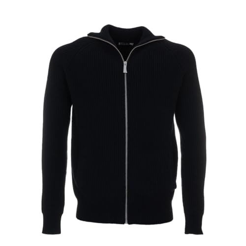 Harrington - GILET CAMIONNEUR EN COTON ET LAINE - HOMME - pull - NOIR - M
