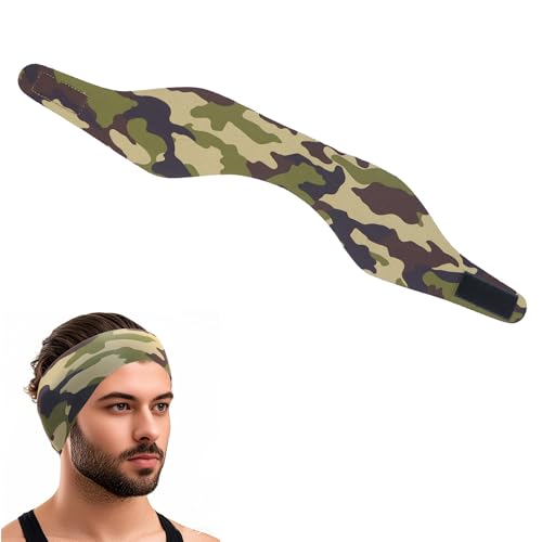 Swimming Headband for Kids Adults Adjustable Doctor Recommended Waterproof Swim Ear Band Protection to Keep Water Out and Hold Ear Plugs in-Water for Surfing,Diving,Pool,Showering,Beach(Camouflage) by Koaizhsen - Used condition - US$6.17