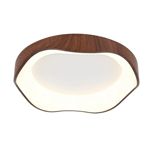 SIVAJI Lámparas con Paneles Imitación Madera Lámpara Techo Moderna Y De Bajo Consumo Lámpara Plana Personalizable con Regulador De Intensidad Lámparas con Protección Ocular para Salón, Comedor,