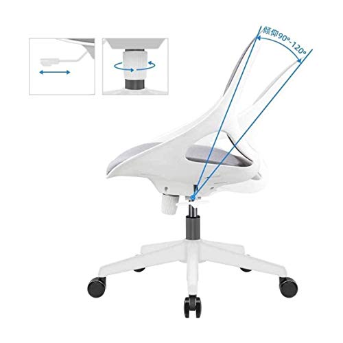 Chaise d'ordinateur ergonomique et confortable pour bureau et dortoir