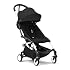 عربة Stokke YOYO3 من 6 أشهر - تتضمن إطارًا أبيض/وسادة مقعد سوداء + مظلة - قابلة للطي للداخل والخارج في فلاش - خفيف ومدمج - متوافق مع الاستمرار