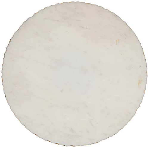 Mud Pie 41140011 Marble Lazy Susan White, 16" Dia #TOP2