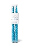 Photo Gallery paddywax taper candles - set di 2 candele colorate intrecciate non profumate, blu Photo Gallery paddywax taper candles - set di 2 candele colorate intrecciate non profumate, blu