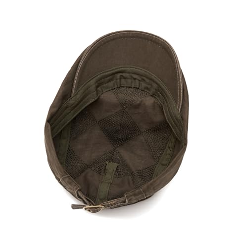 Image of Quanhaigou Men's Cotton Flat Ivy Gatsby Newsboy Driving Hat Adjustable Irish Cabbie Ivy Driving Hunting Cap