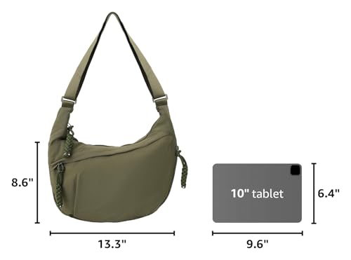 Image of Hobo Bag for Women Men Crescent Shoulder Bag Retro Nylon Canvas Crossbody Bag Slouchy Corduroy Dumpling Bag Purse | Retro