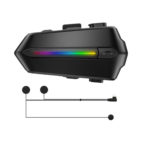 Peowuieu de Motocicleta Auriculares Bluetooth 5.3 Reducción de Ruido Impermeable Ciclismo Gran Capacidad Carga Auriculares Micrófono Suave