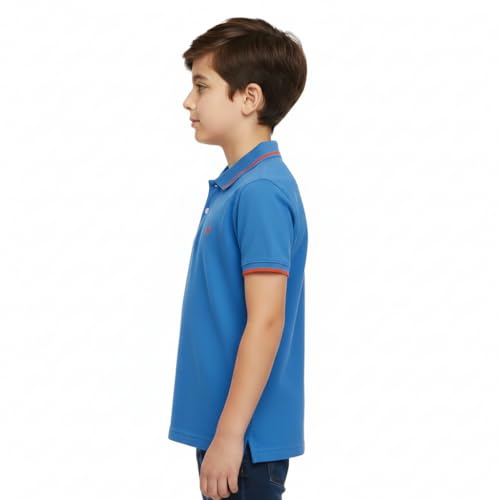 Image of Cloth Theory Boys Cotton Polo T-Shirt for Kids Regular Fit Half Sleeve Casual Summer Polo Neck T-Shirt