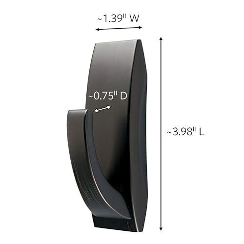 Command Large Modern Reflections Metal Hook, 5 lb, Oil Rubbed Bronze - image 2