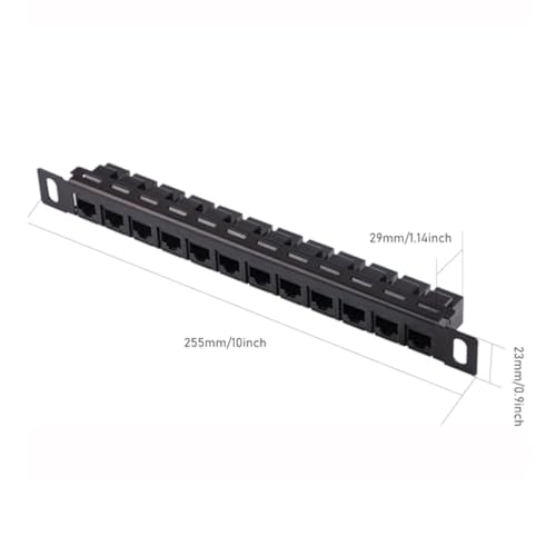 Panneau de brassage 12 ports non blindé CAT6 pour câblage d'usine