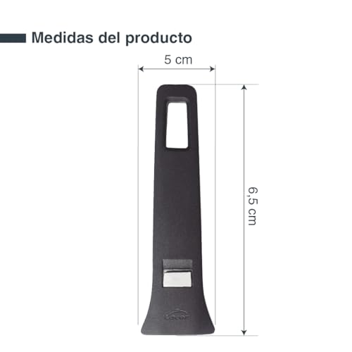 Miniatura 2 de Lacor - 56601 - Mango Extraíble Combi, Diseño Ergonómico, Compatible Con Sartenes Y Cacerolas Combi, Baquelita Termoresistente, Apilable, 16.5x5.1x2cm, Negro
