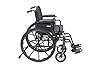 Drive Medical Cruiser III Light Weight Wheelchair with Flip Back Removable Arms, Desk Arms, Swing Away Footrests, 20'' Seat