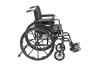 Drive Medical Cruiser III Light Weight Wheelchair with Flip Back Removable Arms, Desk Arms, Swing Away Footrests, 20'' Seat