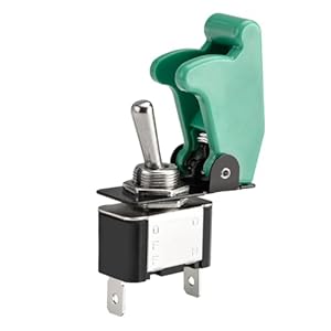 Heschen 12V 20A Kippschalter mit grüner Kappe