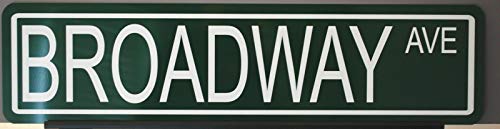 Lotusworld BROADWAY AVE METAL STREET SIGN NEW YORK BAR GARAGE MAN CAVE MUSICAL TAXI Metal Street Sign 4x16 inches