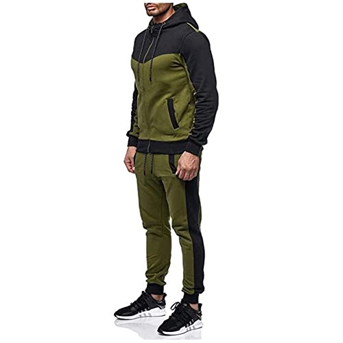 Marine Royal Track Suits for Men Set Full Zip Sweatsuit Outdoor Jogging Men Tracksuits…
