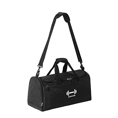 Image of Aavjo Unisex Sports Gym, Yoga, Swimming, Tennis Bag Travel Duffle Bag with Wet Pocket Shoes Compartment for Men Women (Black)