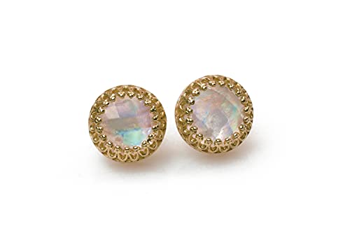 Boucles d'oreilles pierre de lune Bijoux Anémone pour mariage et bal de promo