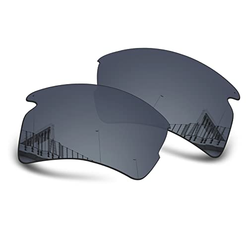 Image of Well-aimed Replacement Lenses Compatible with Oakley Flak 2.0 | Flak 2.0 XL Sunglasses - Black Iridium Polarized