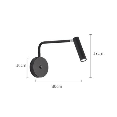 Lámpara de pared con interruptor rotación luz de pared de aluminio 6