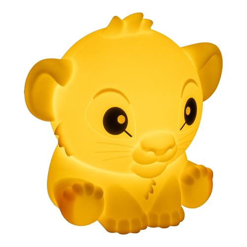 Paladone SquishyGlo Silikon-Lampe Simba aus Der König der Löwen, offiziell lizenziert, kabellos, wiederaufladbar Disney-Lampe für Kinder und Jugendliche, Schlafzimmerdekoration, Sammlerstück