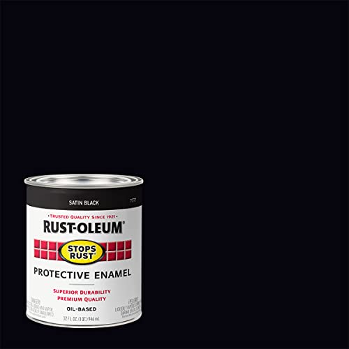 Image of Rust-Oleum Stops Rust Brush On Protective Enamel Paint, Satin Black