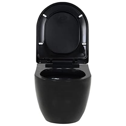 WYIPENGF Wand-WC mit verdecktem Spülkasten, Keramik, Schwarz, 1126 Toiletten – Bild 7