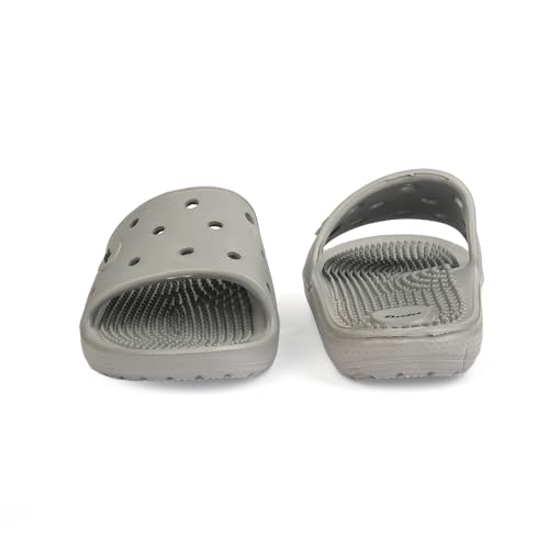 Image of Bata Men's Massage Slippers, Grey, Textured Footbed, Perforated Design, UK 6