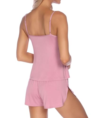 Image of Senert Sexy Pajamas for Women Sleepwear Sexy Lingerie V Neck Pjs Cami Shorts Set Nightwear S-XXL