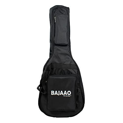 Image of Bajaao ABS Guitar Bag Dual Guitar Gig Bag With 12Mm Padding For One Acoustic & One Electric Guitar, Black
