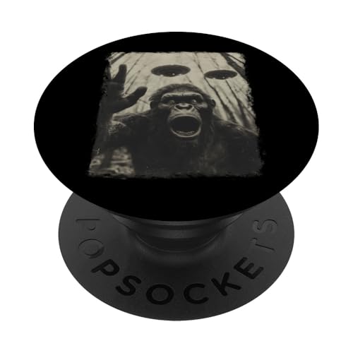 Bigfoot Sasquatch Yeti UFO Extraterrestre Extraterrestre Selfie PopSockets PopGrip Intercambiable